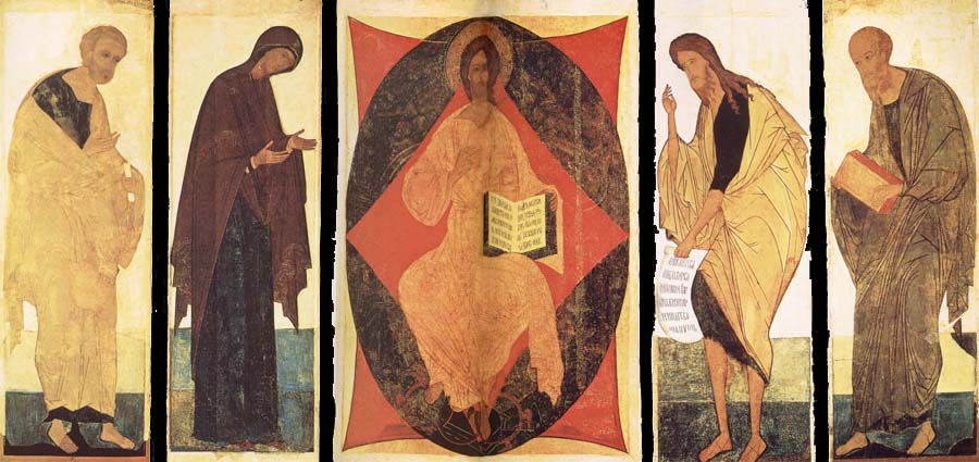 Andrei Rublev and Assistants,Deisis,Christ in Majesty Among the Cherubins